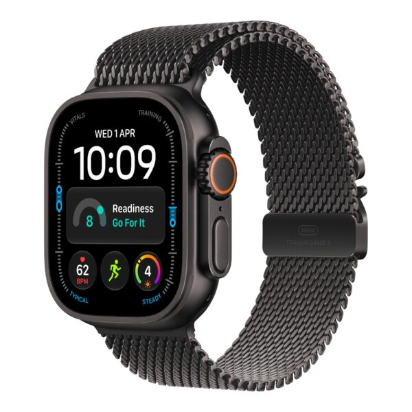 Apple Watch Ultra 4 GPS + Cellular 49mm Black Titanium Case with Black Titanium Milanese Loop - L | Apple