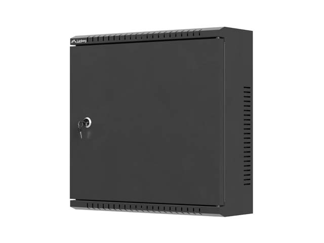 Lanberg TPR 10" Installation Enclosure with Mesh Plate 400X400X140, Black (assembled) - Image 2