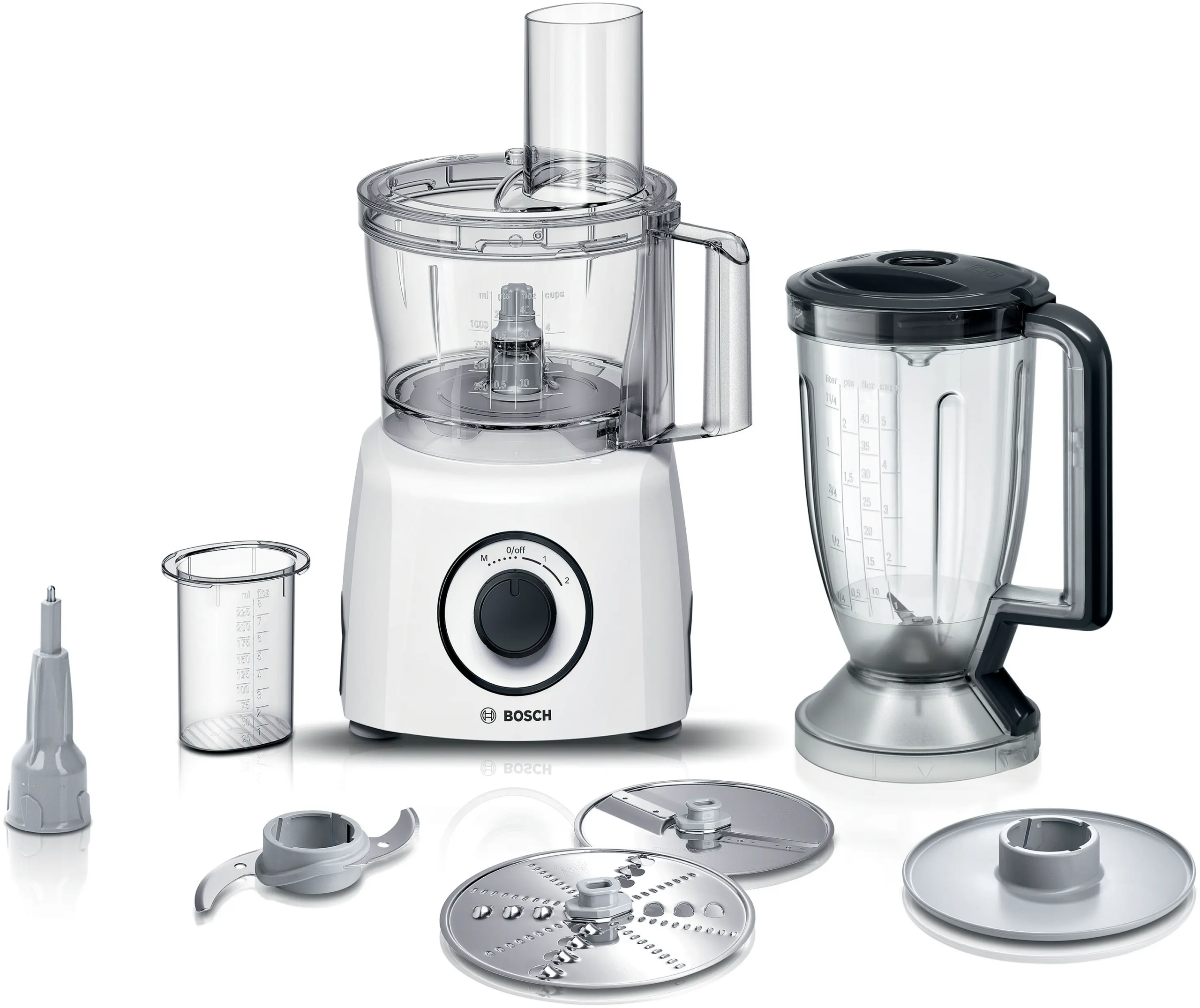 Bosch Food Processor | MCM3230W MultiTalent 3 | 800 W | Number of speeds 2 | Bowl capacity 2.3 L | White