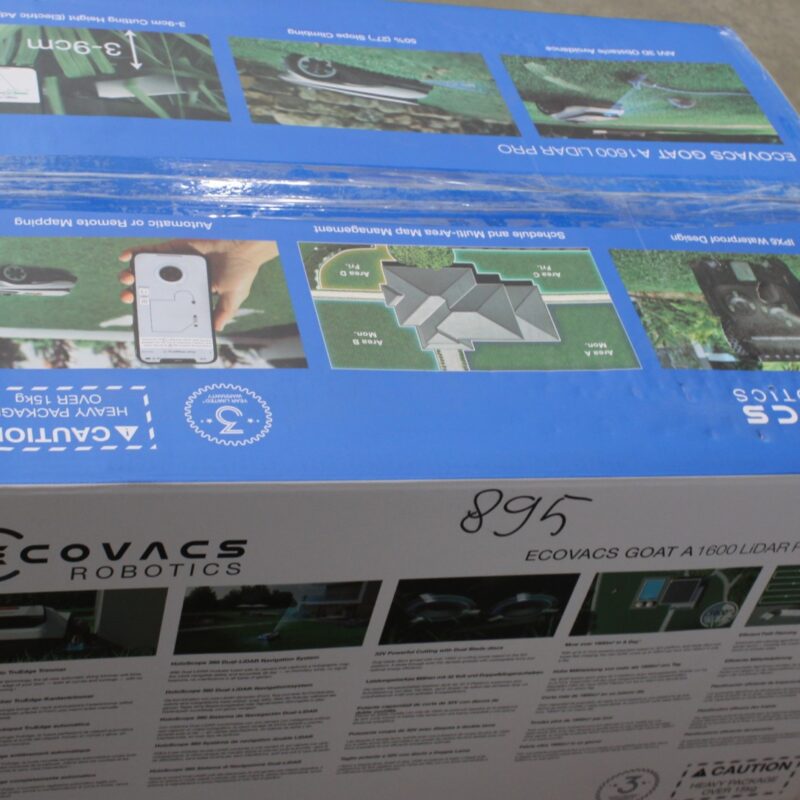 SALE OUT. | Ecovacs Lawn Mower | GOAT A1600 LiDAR PRO | 3000 Ah | White | UNPACKED, DIRTY - Image 2