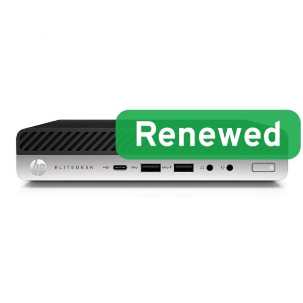 HP Renewed | Grade A | EliteDesk 800 G5 Desktop Mini | Intel Core I5-9500 | 8GB | UHD Graphics 630 | 512 GB | WiFi | Windows 11 Pro | HP Renewed