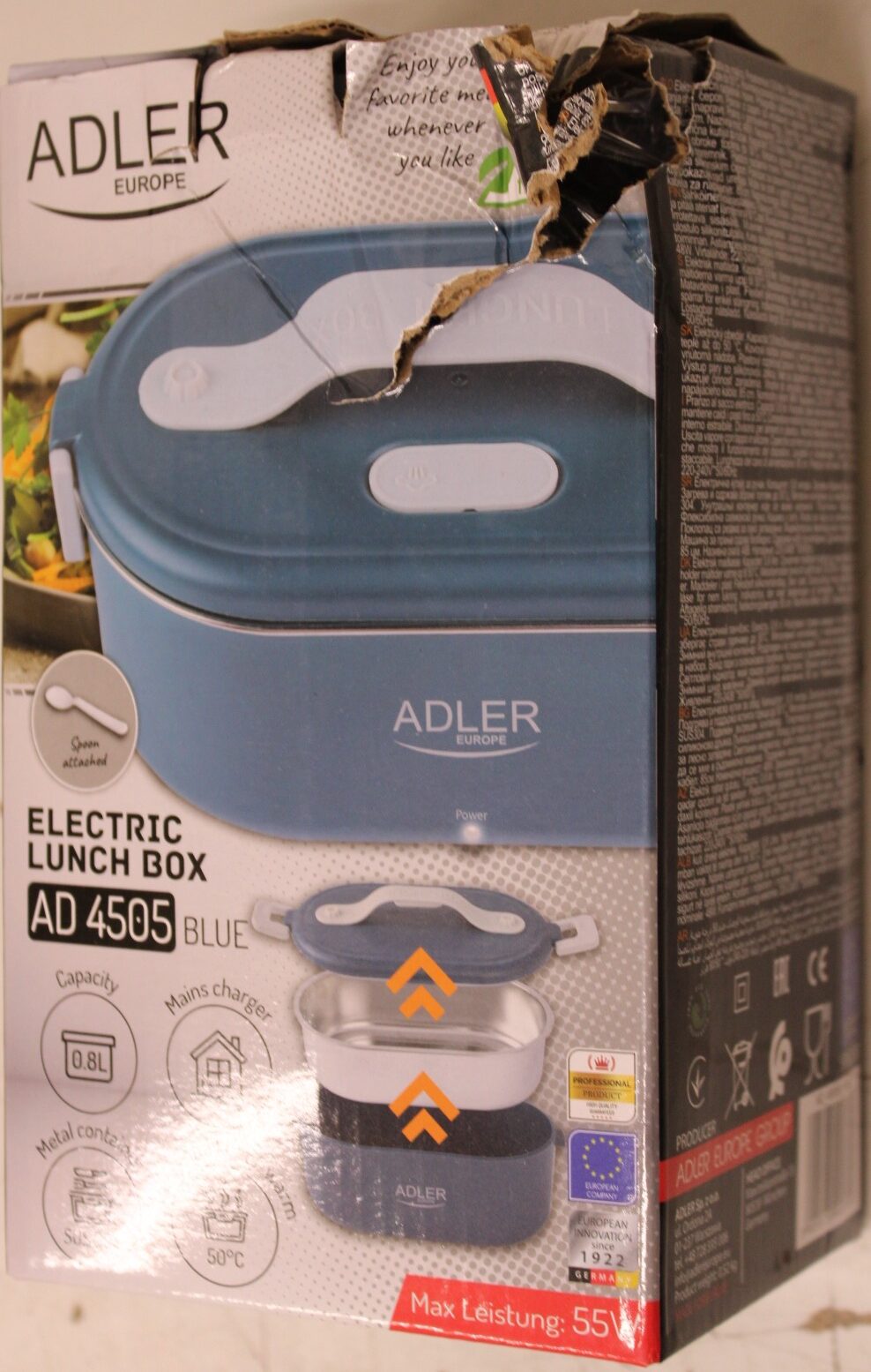 SALE OUT. | Adler Electric Lunch Box | AD 4505 | Material Plastic | Blue | DAMAGED PACKAGING AND PLASTIC, SCRATCHED
