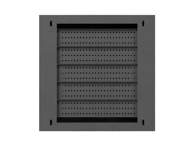 Lanberg TPR 10" Installation Enclosure with Mesh Plate 400X400X140, Black (assembled) - Image 8