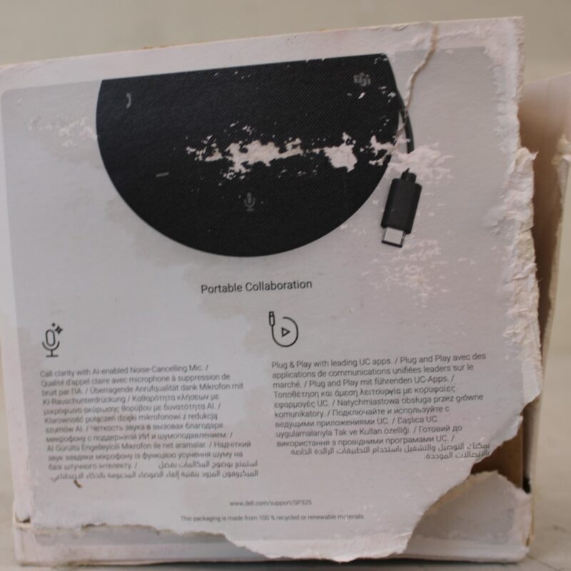 SALE OUT. Dell Pro Wired Speakerphone SP325 | Dell Pro Wired Speakerphone | SP325 | Warranty 12 month(s) | Waterproof | Portable | DAMAGED PACKAGING AND CASE, UNPACKED - Image 2