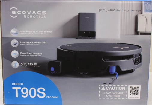 SALE OUT. Ecovacs DEEBOT T90S PRO OMNI Vacuum Cleaner,Robot,Wet&Dry,40000Pa,TruEdge 3.0,ZeroTangle 4.0,OZMO Roller 3.0,Black+OMNI Auto-Empty | Ecovacs DEMO | 24 month(s)