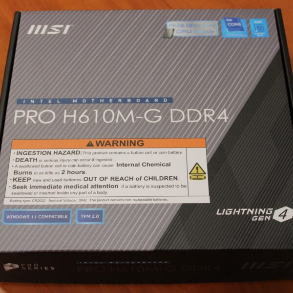 SALE OUT. MSI PRO H610M-G DDR4 | Processor family Intel | Processor socket  LGA1700 | DDR4 DIMM | Memory slots 2 | Supported hard disk drive interfaces SATA, M.2 | Number of SATA connectors 4 | Chipset Intel H610 | M-ATX | WITHOUT ORIGINAL PACKAGING, MANUALS AND ACCESORIES ONLY BACK PANEL INCLUDED.