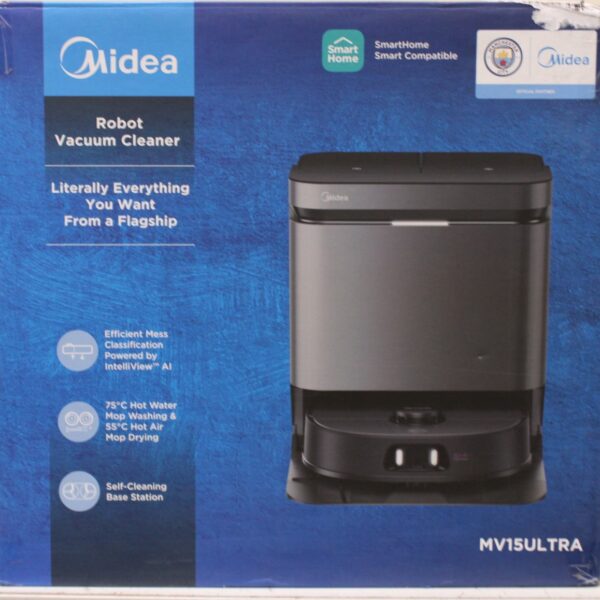 SALE OUT. Midea V15 Robot Vacuum Cleaner | Midea Robot Vacuum Cleaner | V15 | Wet&Dry | 5200 mAh | Dust capacity 3 L | 16200 Pa | Black | DAMAGED PACKAGING, MISSING MANUAL AND DUST BAG, DIRTY, SCRATCHED | 24 month(s)