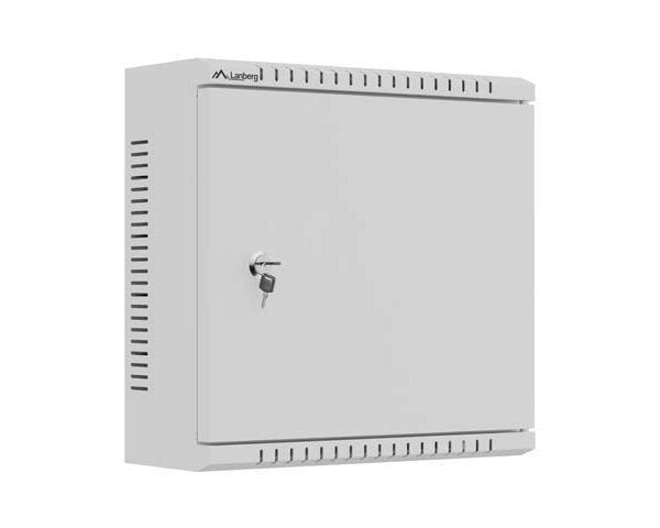 Lanberg TPR 10" Installation Enclosure with Mesh Plate 340X340X140, Grey (assembled)