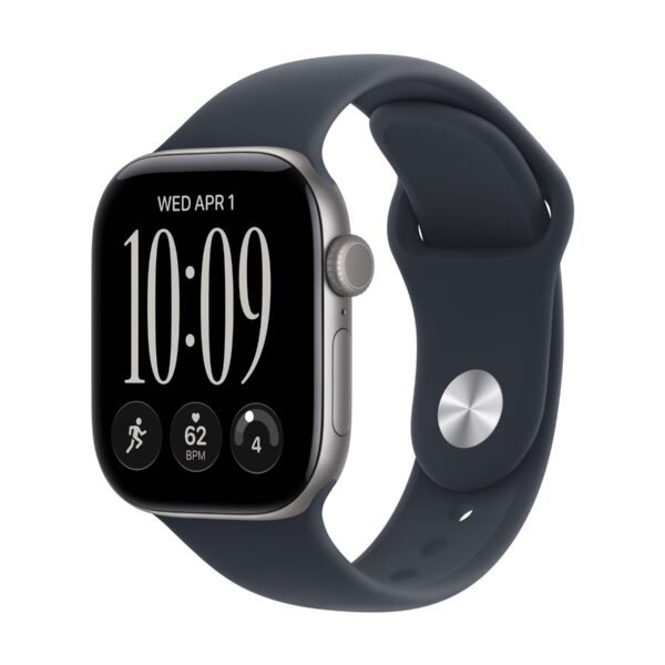 Apple Watch Series 12 GPS + Cellular 42mm Space Grey Aluminium Case with Navy Blue Sport Band - S/M | Apple