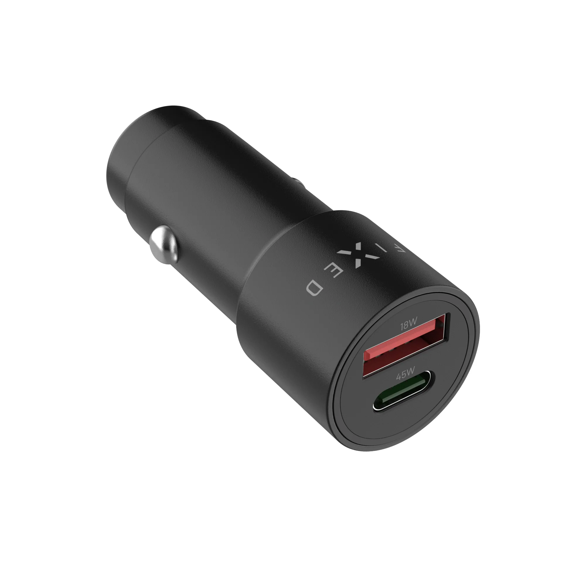 Fixed USB-C/USB-A Car Charger, 63W, PD 3.0