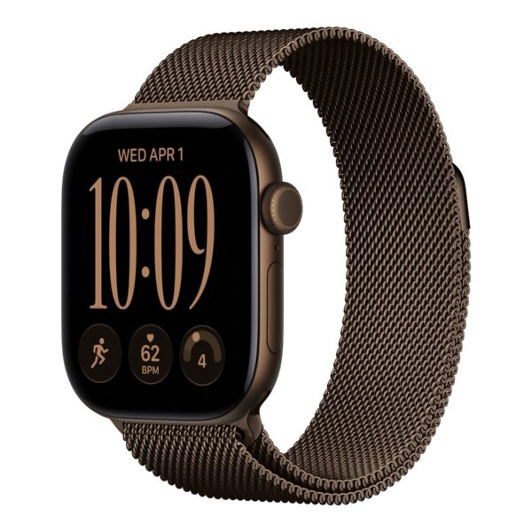 Apple Watch Series 12 GPS + Cellular 42mm Dark Bronze Aluminium Case with Dark Bronze Milanese Loop | Apple