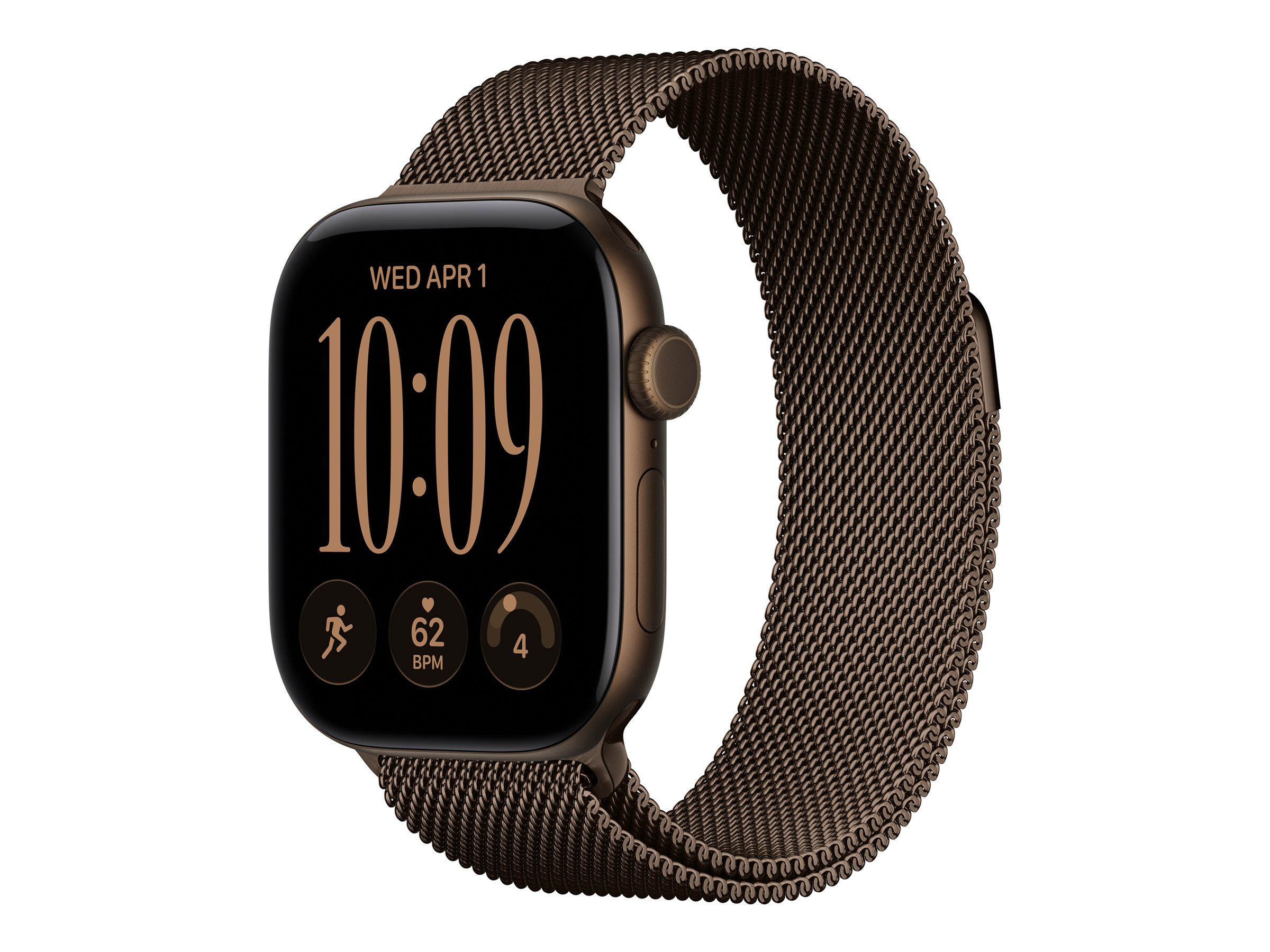 Apple Watch Series 12 GPS + Cellular 42mm Dark Bronze Aluminium Case with Dark Bronze Milanese Loop | Apple