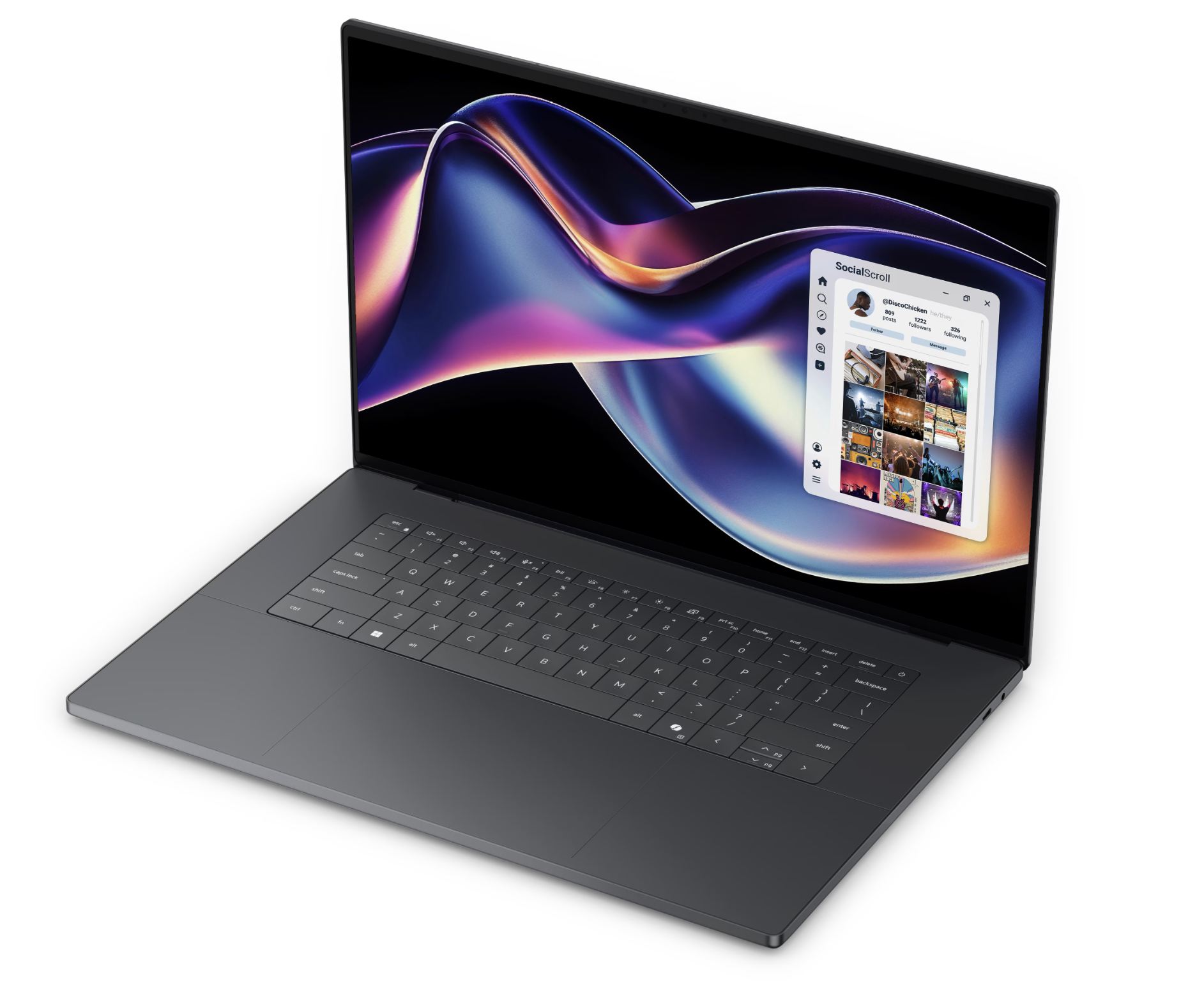 Dell XPS DA16260 | Graphite | 16 " | 2K | Intel Core Ultra X7 | 358H | 64 GB | LPDDR5x | Solid-state drive capacity 1000 GB | Intel Arc Graphics | Windows 11 Pro | Keyboard language English | Keyboard backlit | Warranty 36 month(s) | Battery warranty 12 month(s) - Image 4