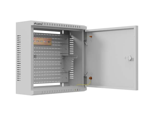 Lanberg TPR 10" Installation Enclosure with Mesh Plate 340X340X140, Grey (assembled) - Image 6