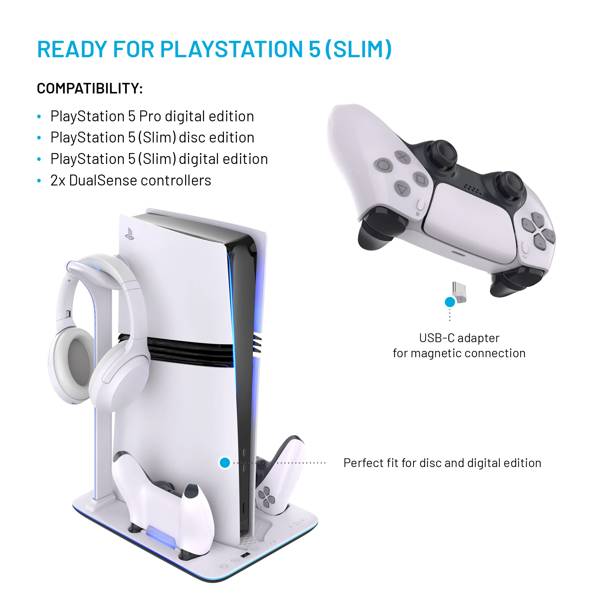 Fixed Docking Station for PlayStation 5 (Pro/Slim) - Image 3