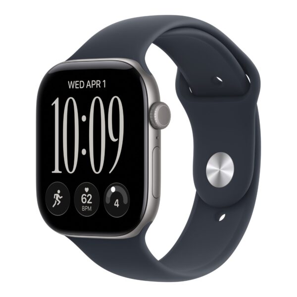 Apple Watch Series 12 GPS + Cellular 46mm Space Grey Aluminium Case with Navy Blue Sport Band - M/L | Apple