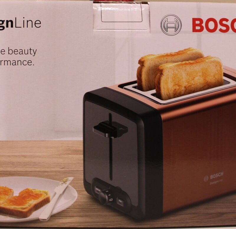 SALE OUT. Bosch TAT4P429 DesignLine Toaster, 970 W, 2 slots, Copper | SALE OUT. | Bosch DesignLine Toaster | TAT4P429 | Power 970 W | Number of slots 2 | Housing material Stainless Steel | Copper/Black | DAMAGED PACKAGING