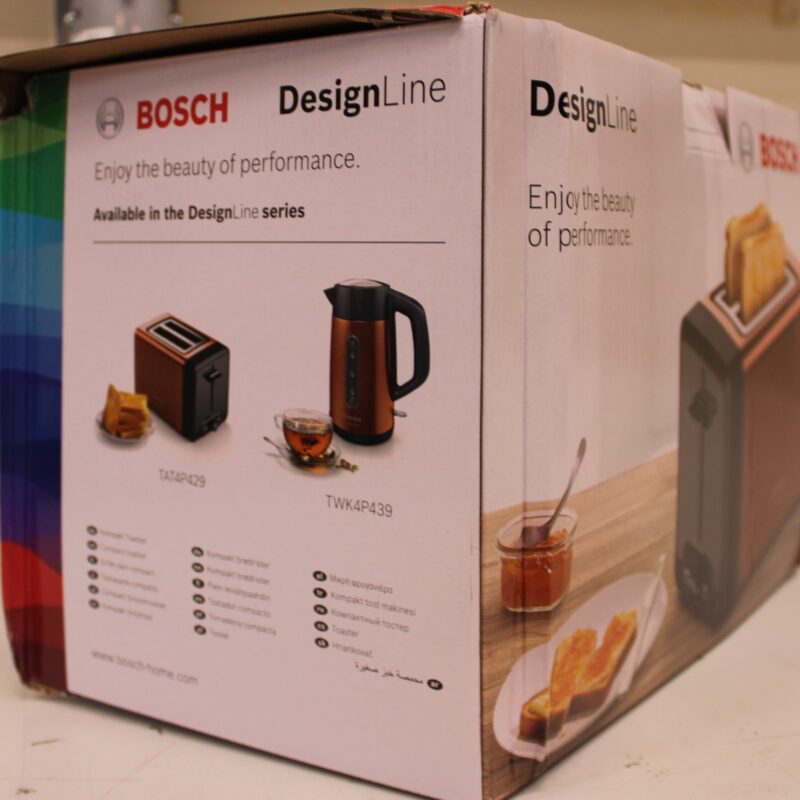 SALE OUT. Bosch TAT4P429 DesignLine Toaster, 970 W, 2 slots, Copper | SALE OUT. | Bosch DesignLine Toaster | TAT4P429 | Power 970 W | Number of slots 2 | Housing material Stainless Steel | Copper/Black | DAMAGED PACKAGING - Image 3