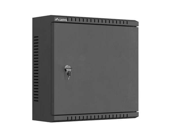 Lanberg TPR 10" Installation Enclosure with Mesh Plate 340X340X140, Black (assembled)