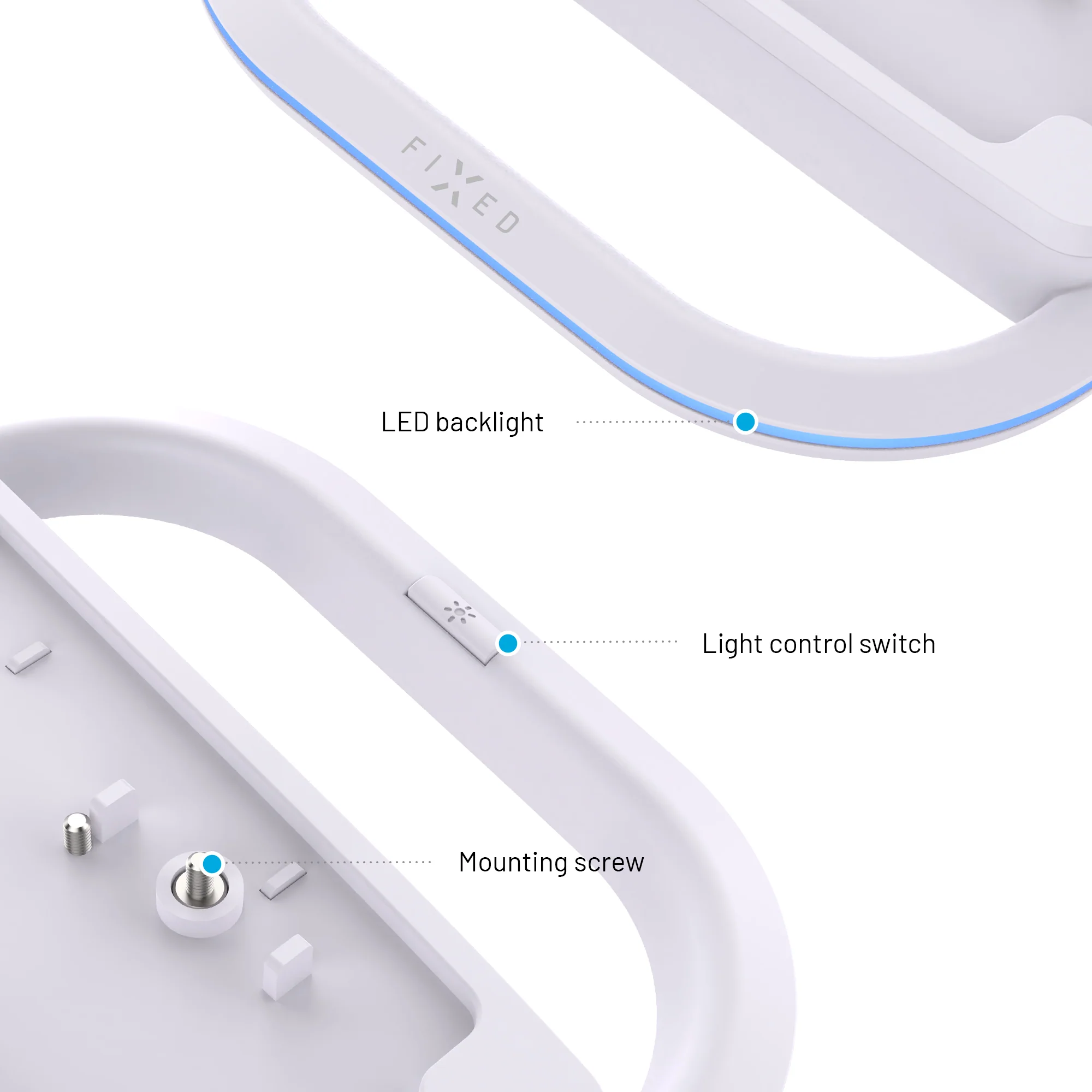 FIXED LED Stand for PlayStation 5, 5 (Slim) and 5 Pro, white | Fixed - Image 4