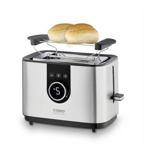 Caso 02769 Selection T2 Toaster for 2 slices + bun warmer, Stainless Steel | Caso