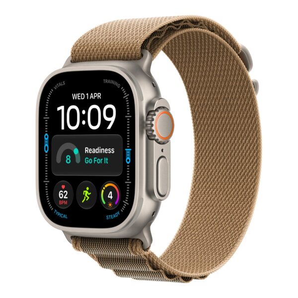 Apple Watch Ultra 4 GPS + Cellular 49mm Natural Titanium Case with Desert Alpine Loop - M | Apple