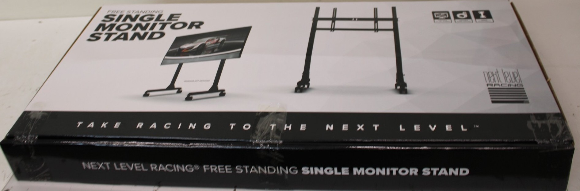 SALE OUT. Next Level Racing Free Standing Single Monitor Stand | Floor stand | Mobility | 24-85 " | USED, SCRATCHED PARTS, MISSING: PLASTIC LEGS (2 PCS), 20 MM SCREWS (6 PCS), SCREWDRIVERS (2 PCS), M8 AND M6 WASHERS (4 AND 3 PCS) | 24 month(s) - Image 2