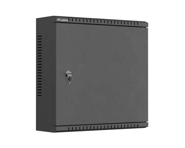 Lanberg TPR 10" Installation Enclosure with Mesh Plate 400X400X140, Black (assembled)