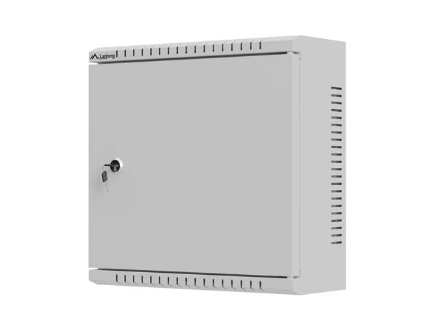 Lanberg TPR 10" Installation Enclosure with Mesh Plate 340X340X140, Grey (assembled) - Image 2