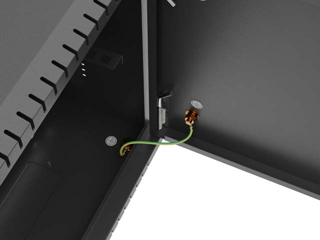 Lanberg TPR 10" Installation Enclosure with Mesh Plate 340X340X140, Black (assembled) - Image 9