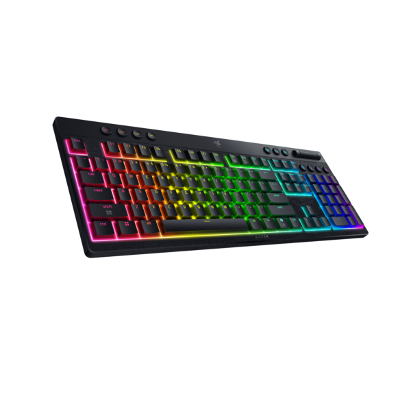 Razer | BlackWidow V4 Low-Profile HyperSpeed | Keyboard | Wireless | US | Bluetooth | Orange Switches | Black