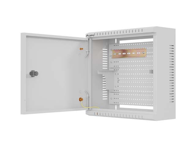 Lanberg TPR 10" Installation Enclosure with Mesh Plate 340X340X140, Grey (assembled) - Image 5