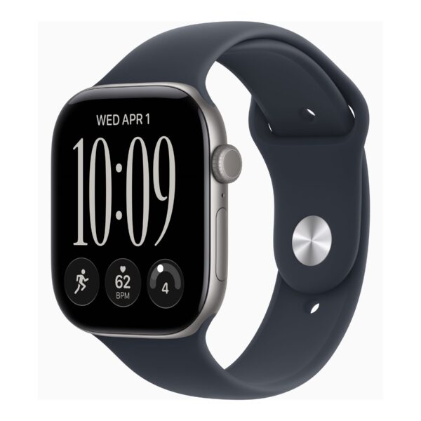 Apple Watch Series 12 GPS + Cellular 46mm Space Grey Aluminium Case with Navy Blue Sport Band - S/M | Apple