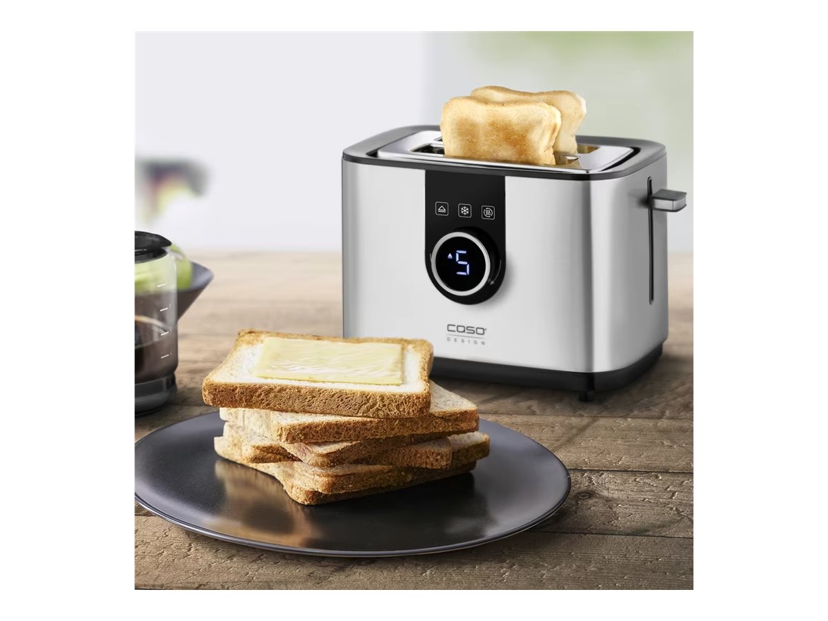 Caso 02769 Selection T2 Toaster for 2 slices + bun warmer, Stainless Steel | Caso - Image 2