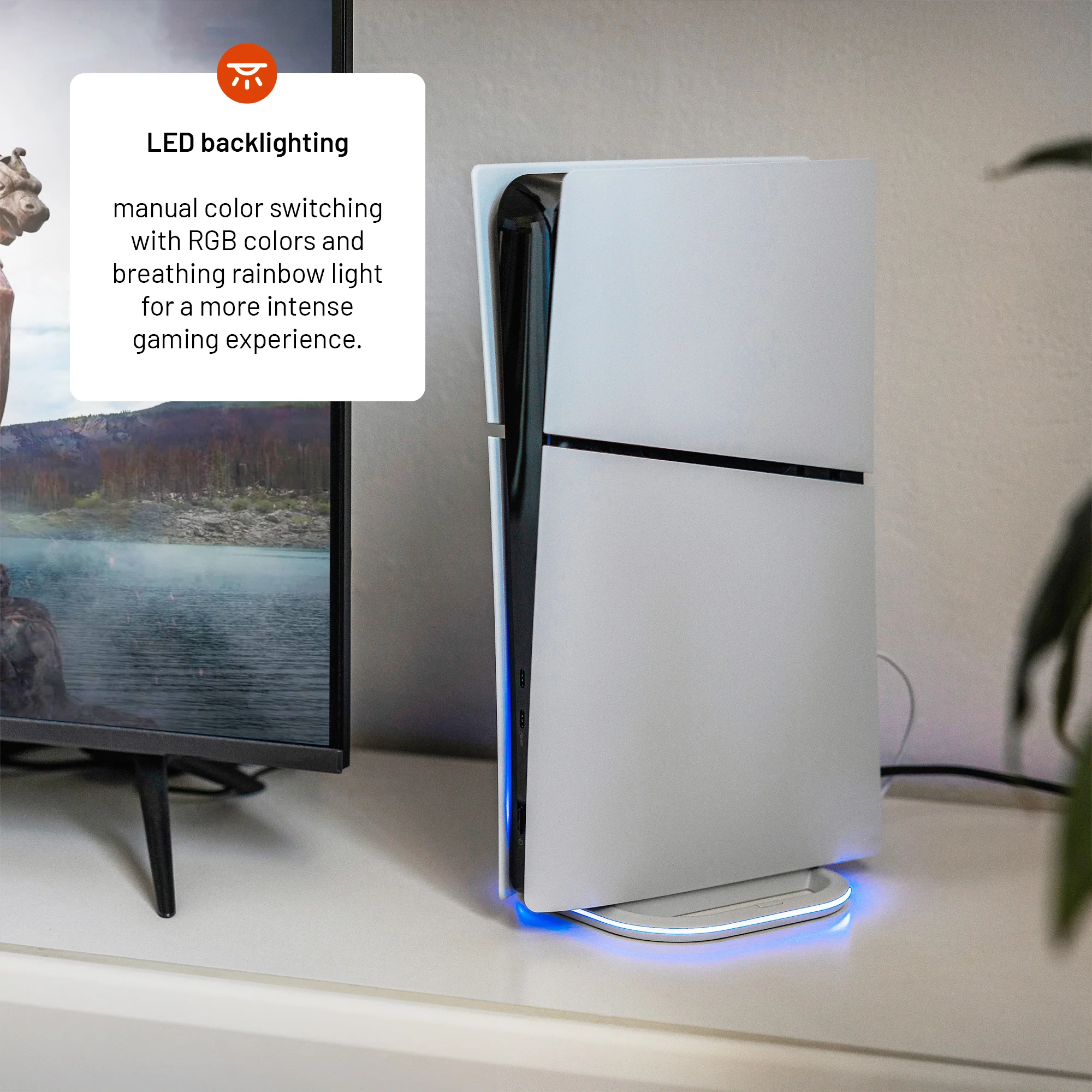FIXED LED Stand for PlayStation 5, 5 (Slim) and 5 Pro, white | Fixed - Image 6